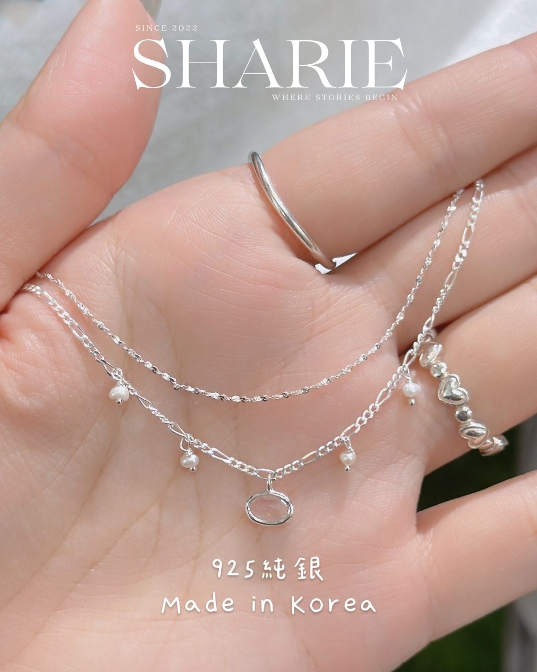 #630 #631 | Double Layer Freshwater Pearl Bracelet | 925 Silver