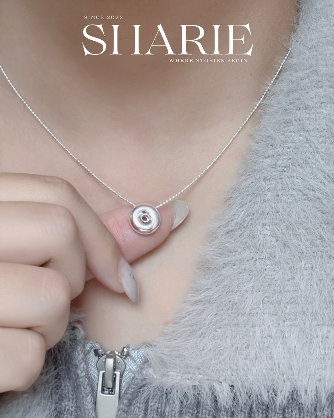 #613 | Solid Donut Necklace丨925 Silver
