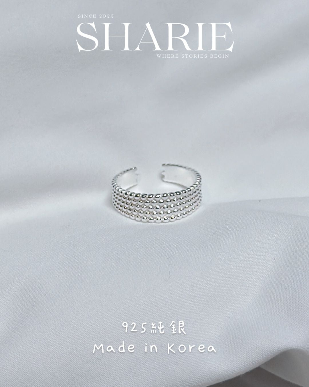 #617丨Beads Band Ring丨925 Silver