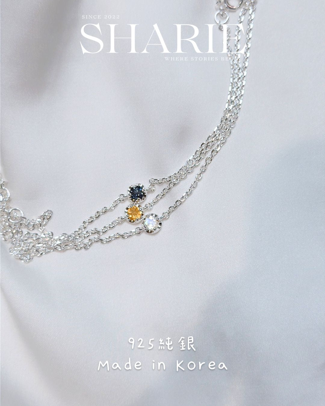 #609-11丨Natural Stone Bracelet丨925 Silver