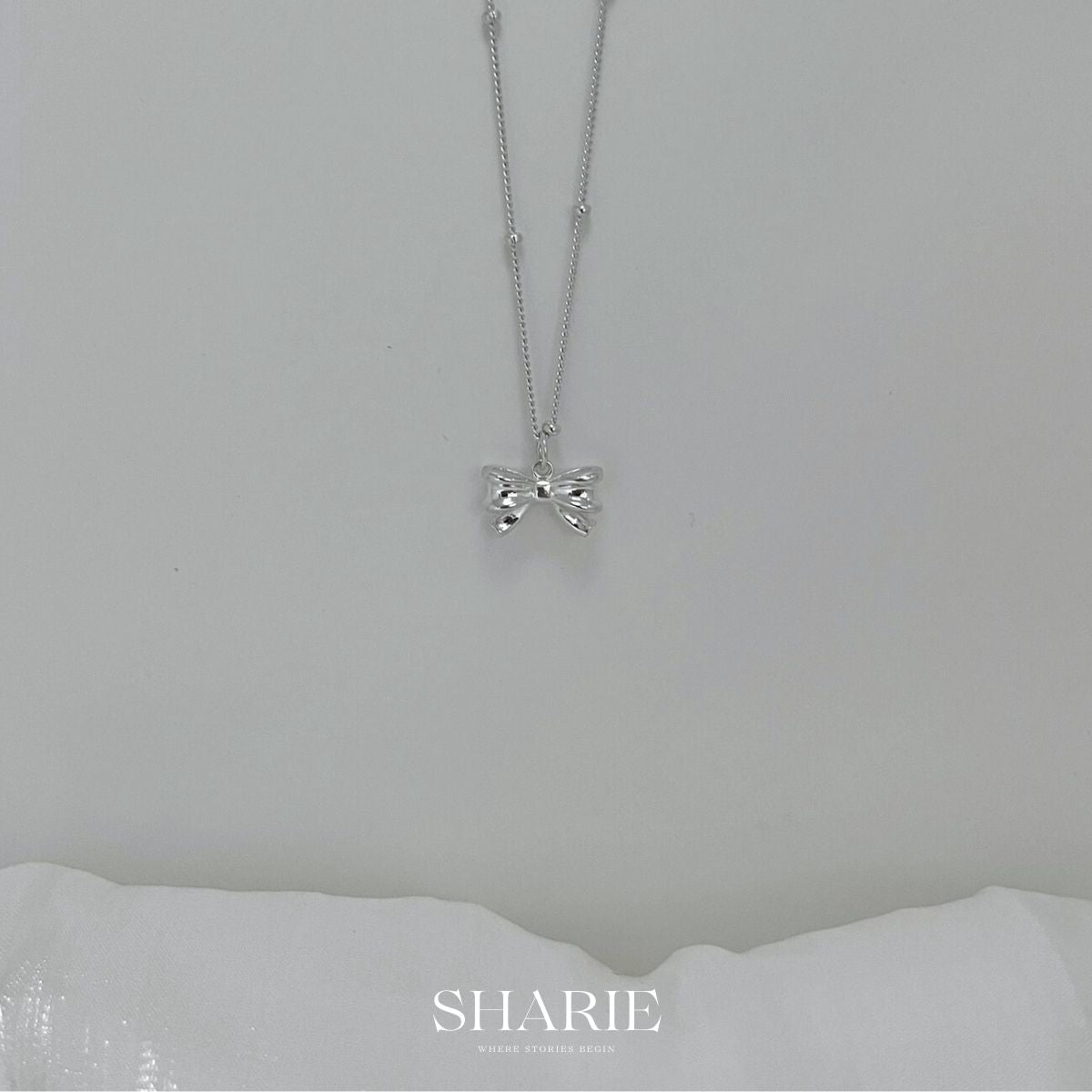 N02丨Ribbon Bow Necklace丨925 Silver