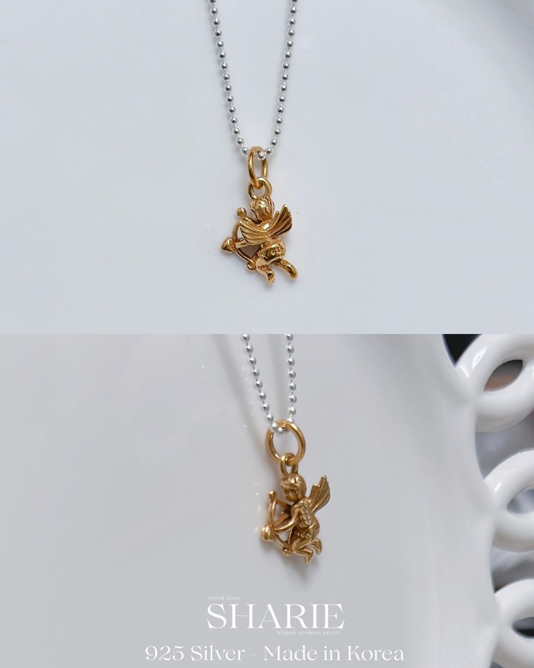 #749 | Antique Cupid Pendant Necklace | 925 Silver