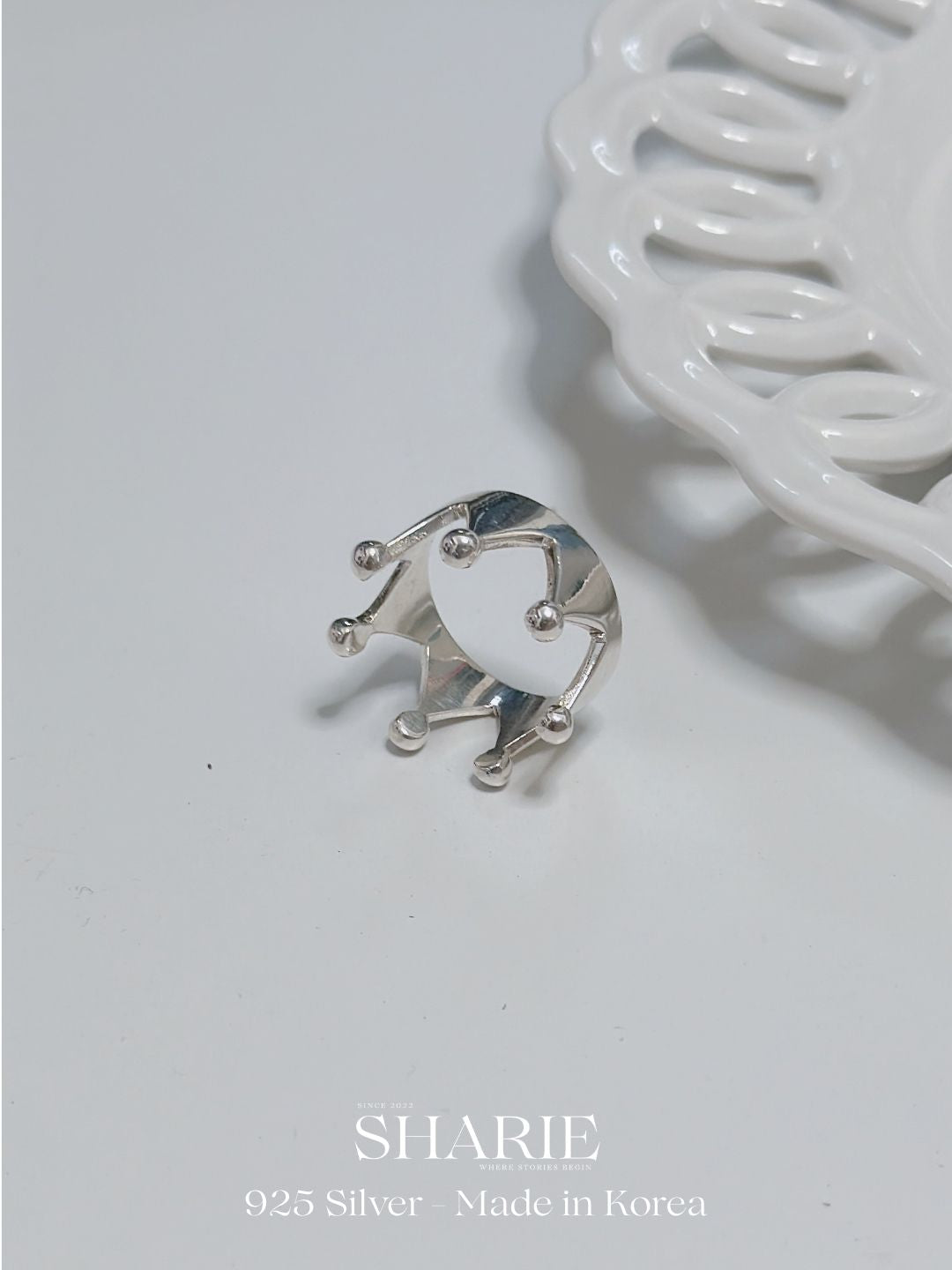 #741丨Solid Crown Ring丨925 Silver