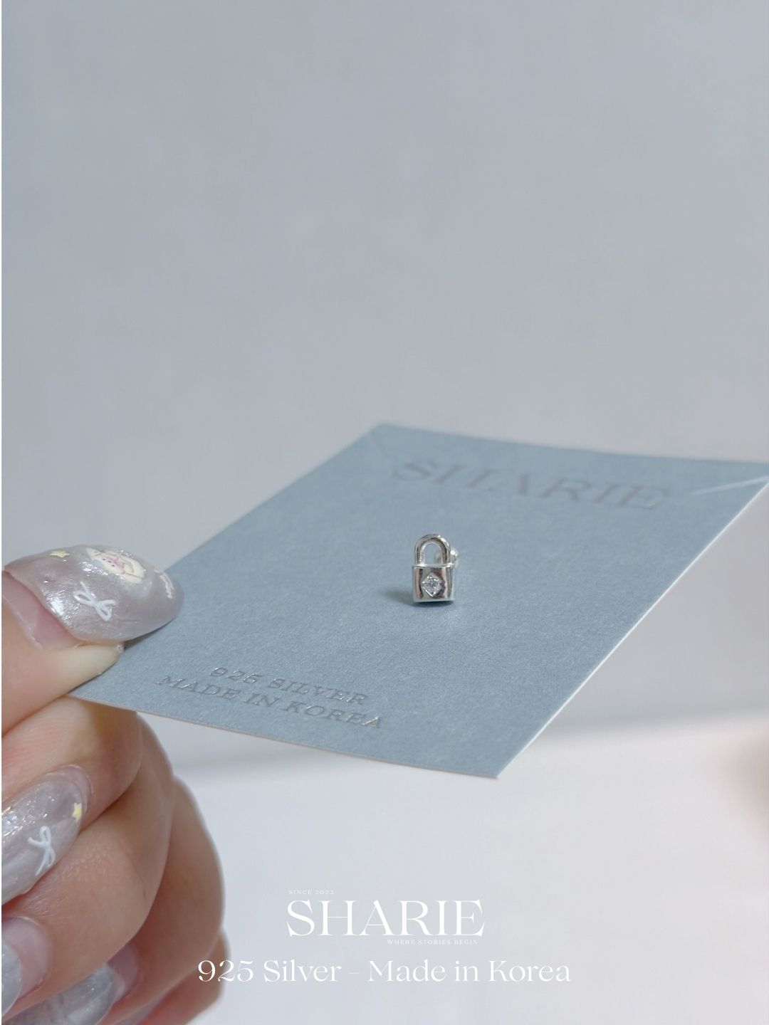 #763 | Solid Lock Piercing - Screw-back | 925 Silver