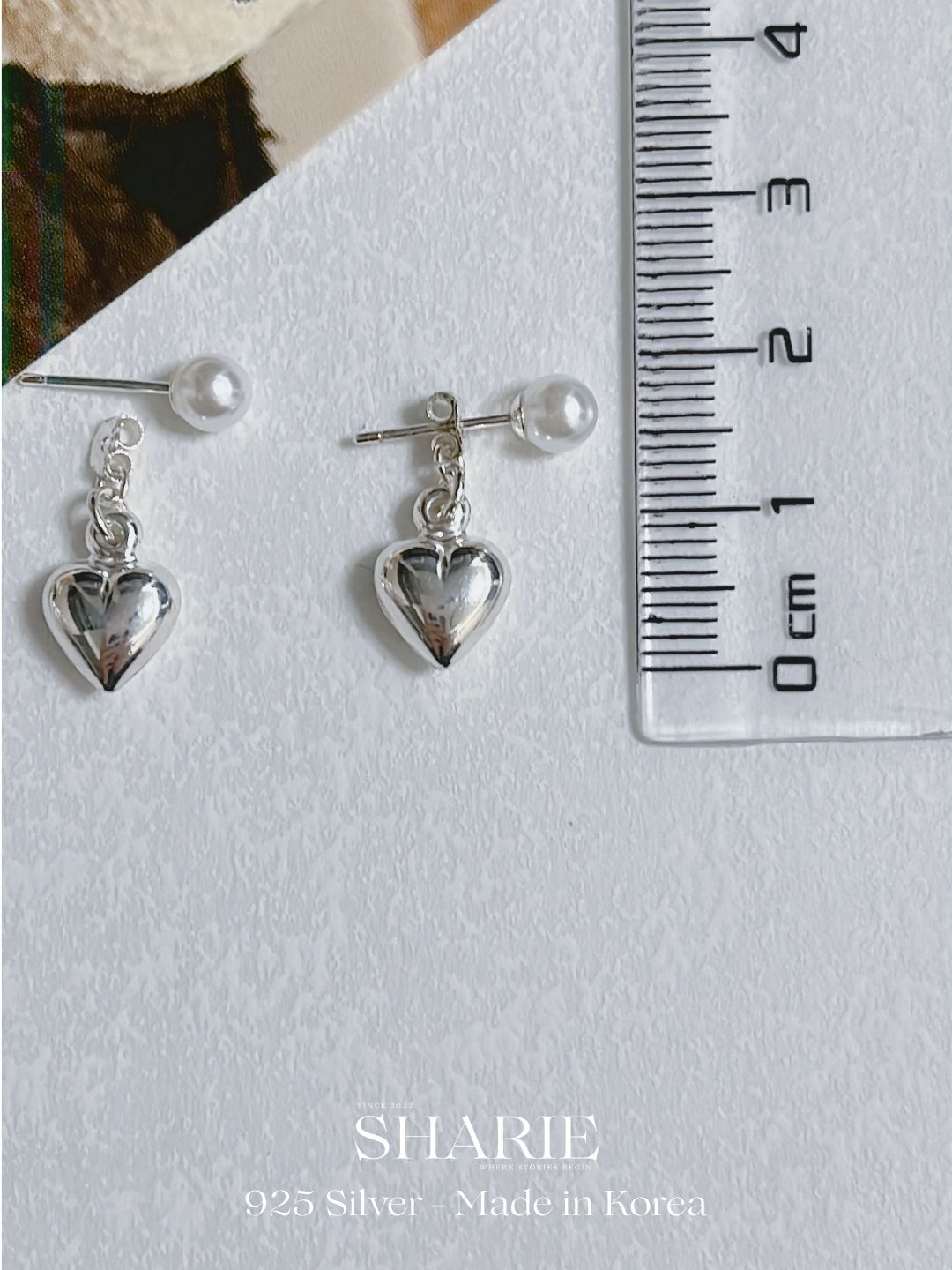 #170丨#171丨Heart Ear Jackets Earrings with Pearl丨925 Silver