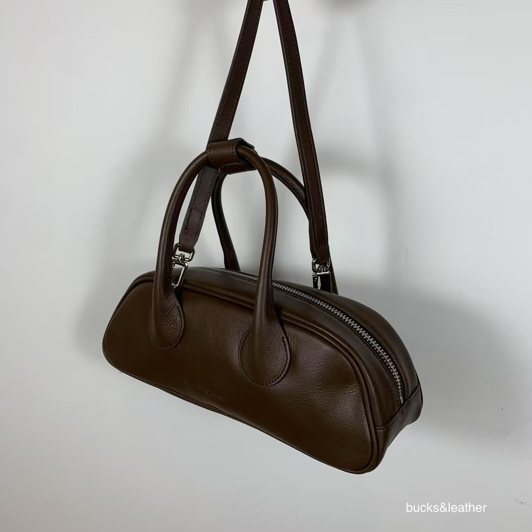 A12 | 牛皮法棍腋下袋 | S | 韓國Bucks and Leather
