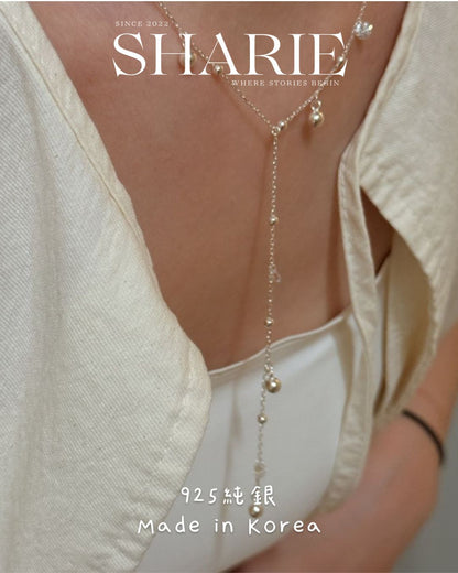 Shimmering Y-Lariat Necklace丨925 Silver