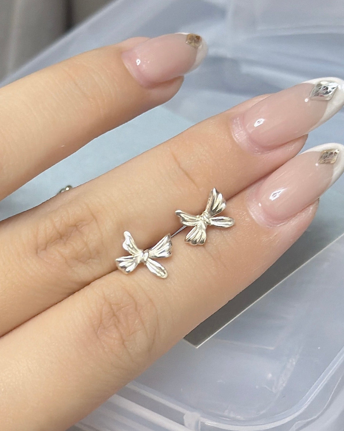 Ribbon Piercing - Screw-back | 925 Silver