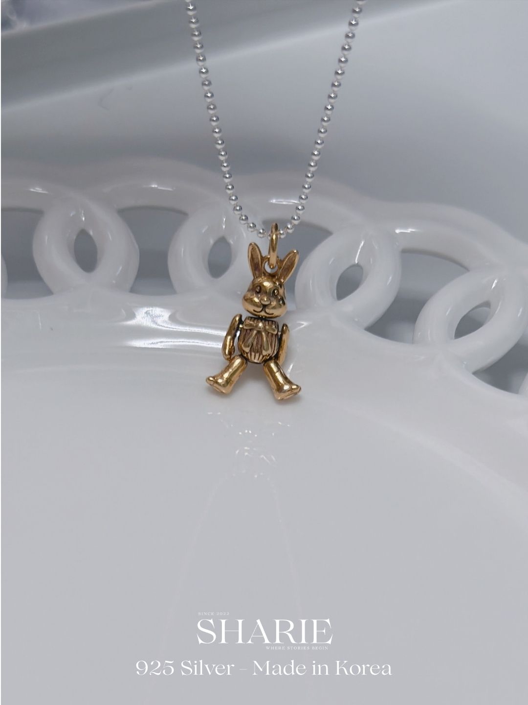 #746 #747 | Bear King and Ribbon Rabbit | 925 Silver