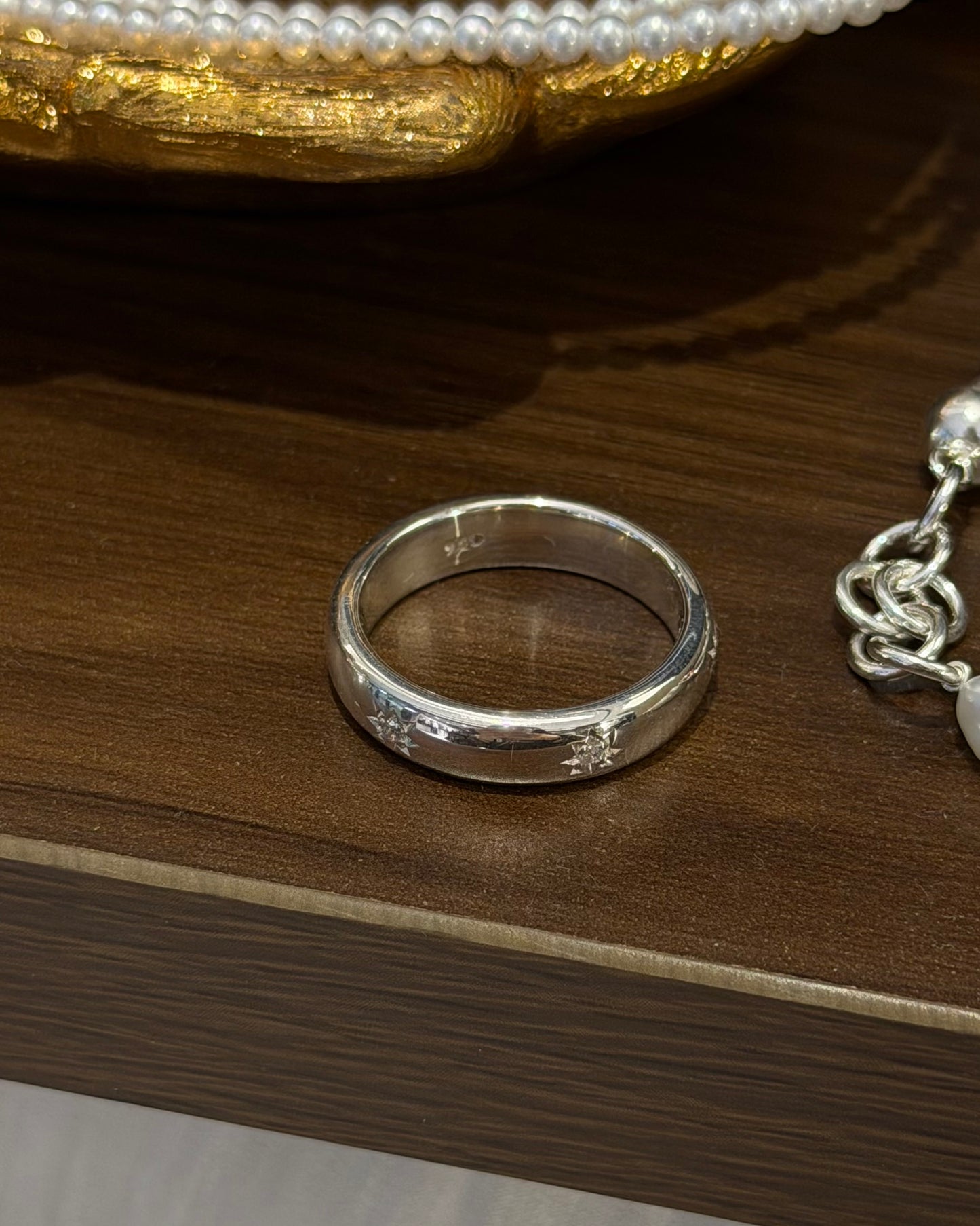 #351 #352 | 5mm Little Star Ring | Couple Ring with Engraving Service | 925 Silver