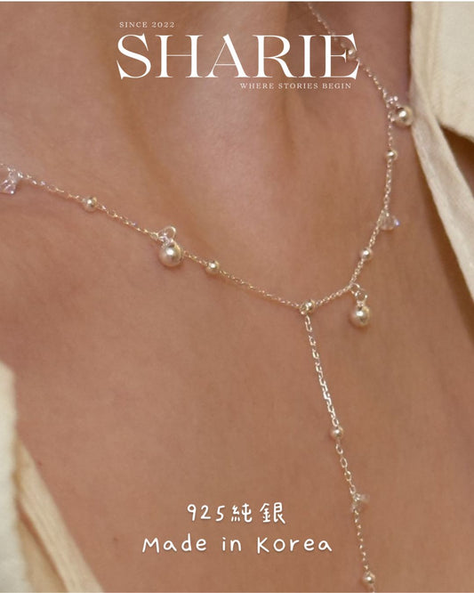 Shimmering Y-Lariat Necklace丨925 Silver
