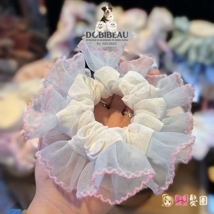 F2 | 🌸櫻花忌廉蛋糕系列 | 寵物頸巾Pet Bib 髮圈Scrunchie 電話繩 Phone Strap | DOBIBEAU