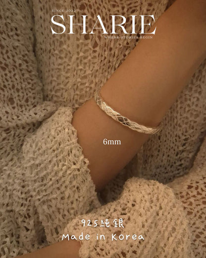 The Interlace Bangle丨925 Silver