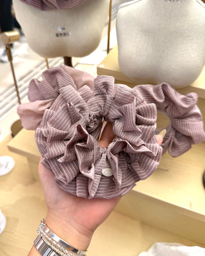 S2 - 韓國防水線條布料髮圈