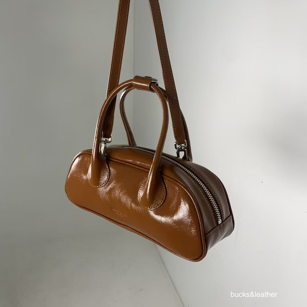 A12 | 牛皮法棍腋下袋 | S | 韓國Bucks and Leather