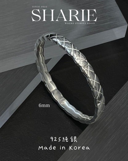 The Interlace Bangle丨925 Silver