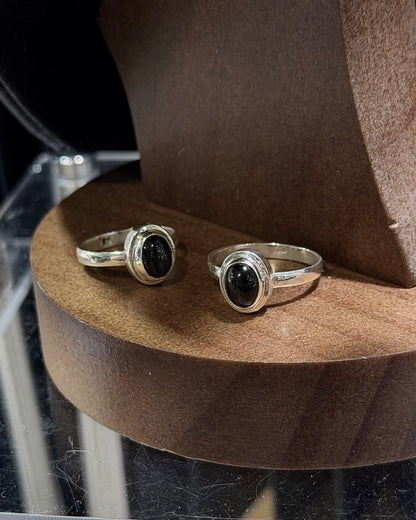 #643丨Black Star Diopside Ring丨925 Silver | Natural Stones