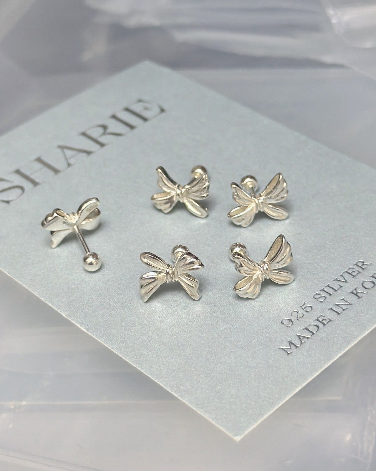 Ribbon Piercing - Screw-back | 925 Silver