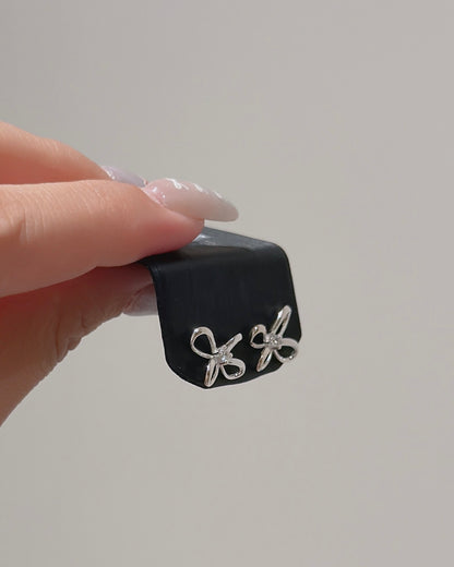 #690 | Ribbon Earrings | 925 Silver