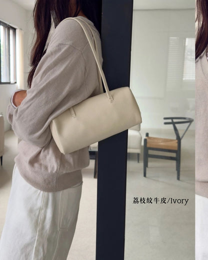 A38 | Mini Brick Shoulder Bag 迷你真皮磁吸方形單肩袋 | 荔枝紋牛皮 | 羊皮 | 韓國 Bucks and Leather