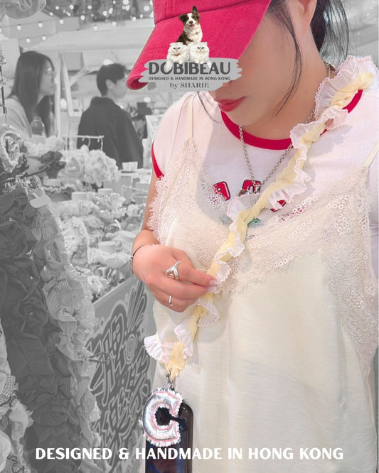 溫柔淺色系花邊電話繩 🇰🇷 韓國親膚布料 | 電話繩Phone Strap | DOBIBEAU