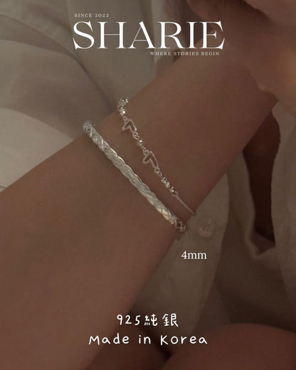 The Interlace Bangle丨925 Silver