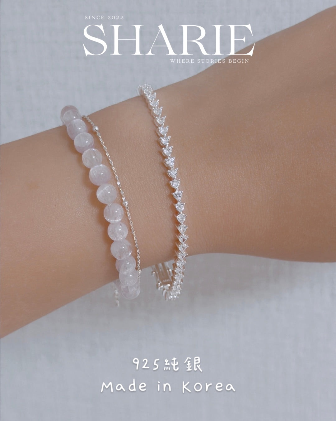 #720 | 3mm Heart Shape Stone CZ Tennis Bracelet | 925 Silver