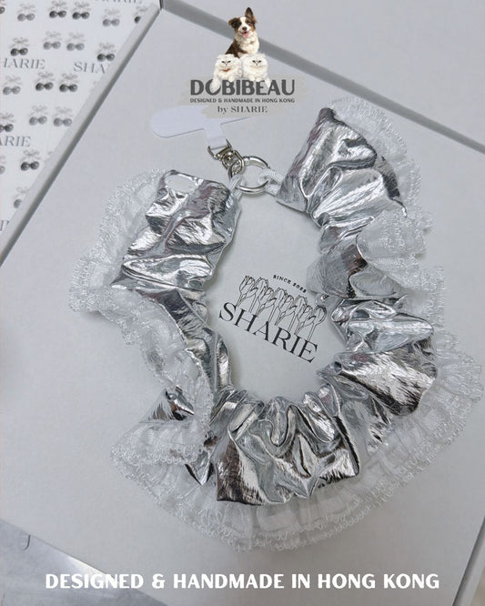 閃閃銀色花邊電話繩 🇰🇷 韓國跣水布料 | 電話繩Phone Strap | DOBIBEAU (Copy)