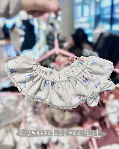 F1 | 燈芯絨白色貓貓 | 寵物頸巾 Pet Bib | DOBIBEAU