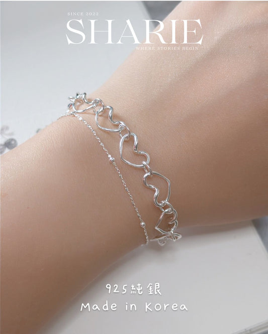 #521丨Wavy Heart Bracelet丨925 Silver