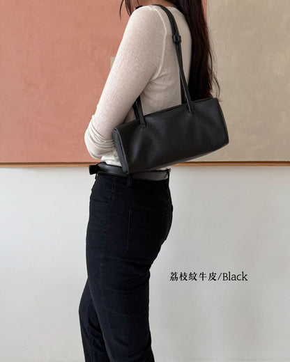 A38 | Mini Brick Shoulder Bag 迷你真皮磁吸方形單肩袋 | 荔枝紋牛皮 | 羊皮 | 韓國 Bucks and Leather