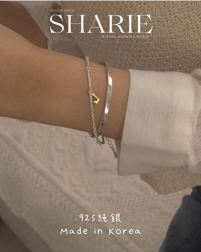 Wavelet Silver Bangle丨925 Silver