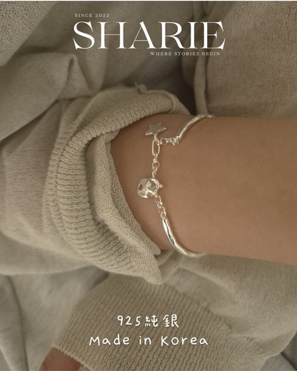 Stardust Wave Bangle丨925 Silver