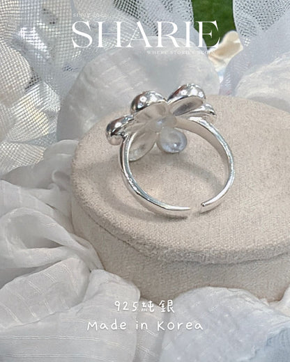 #650丨Solid Big Flower Ring丨925 Silver