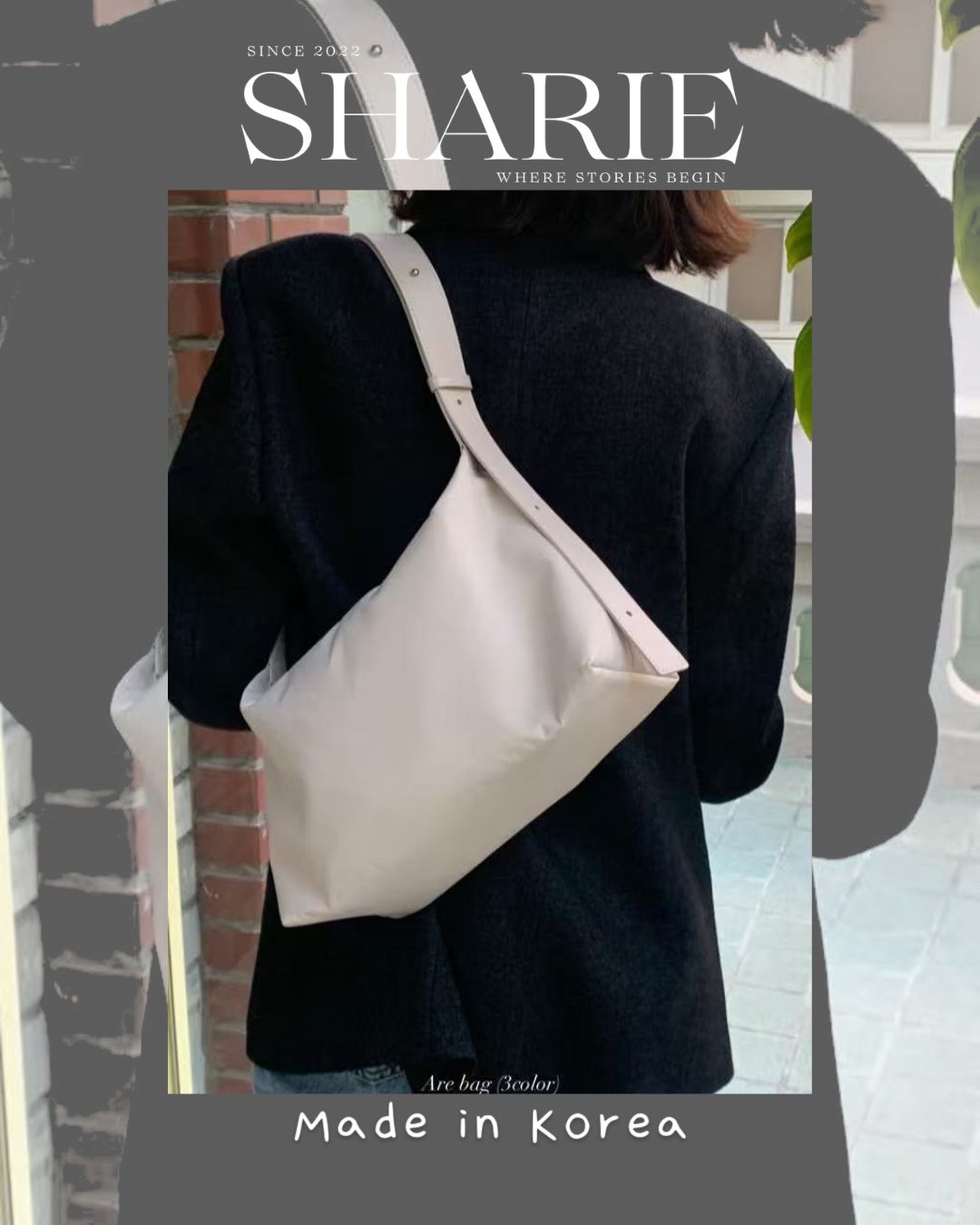 A22 | Unisex Aero Flex Hobo Nylon Bag 耐磨尼龍+真牛皮肩帶 | 韓國設計師品牌