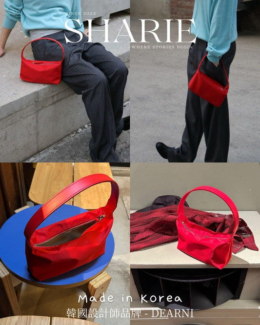 A23 | Handy Mini Nylon Bag 耐磨尼龍+真牛皮肩帶 | 韓國設計師品牌