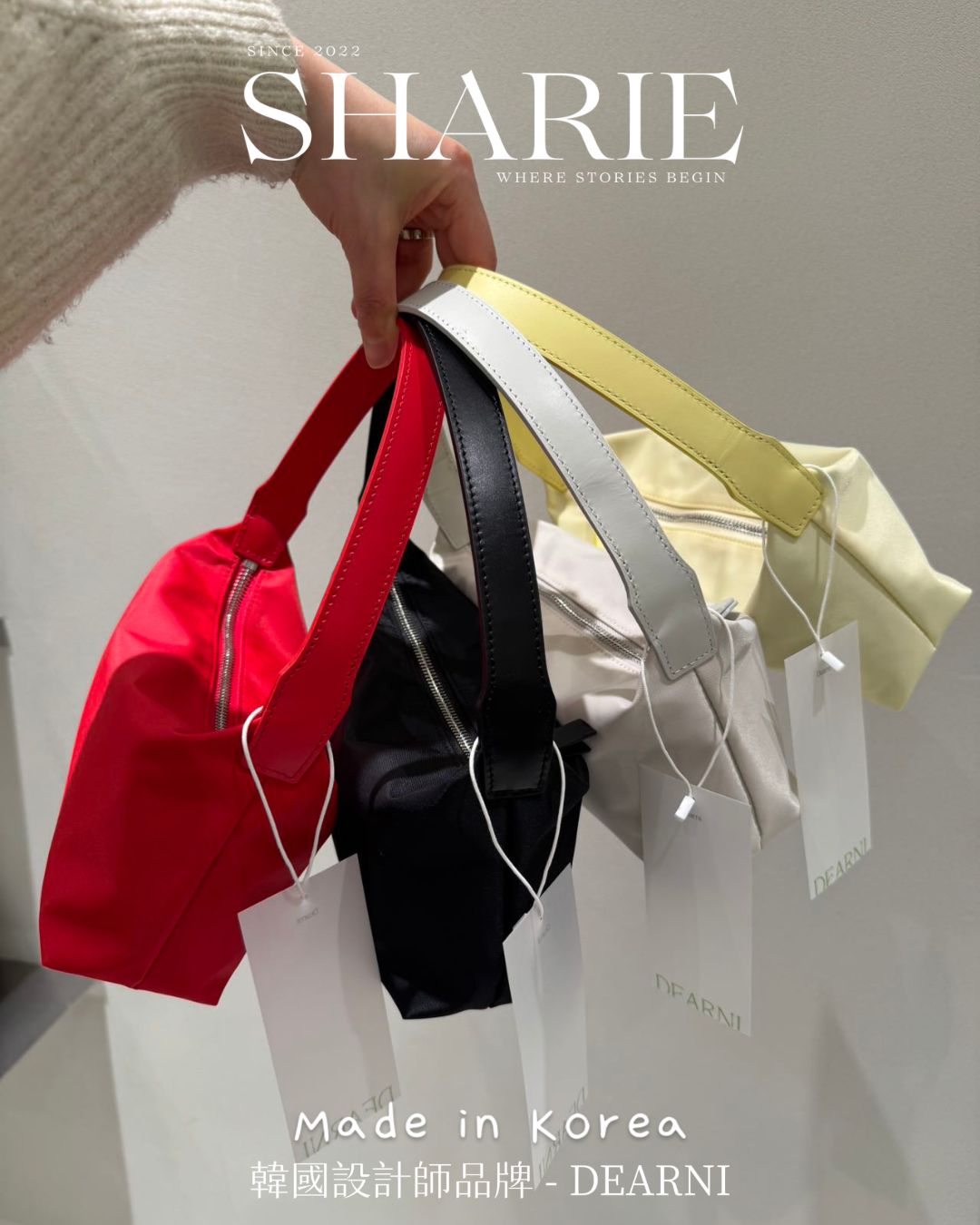 A23 | Handy Mini Nylon Bag 耐磨尼龍+真牛皮肩帶 | 韓國設計師品牌