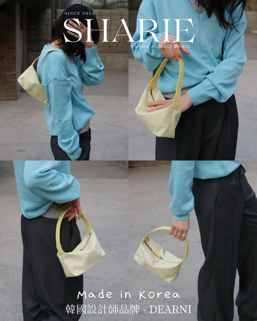 A23 | Handy Mini Nylon Bag 耐磨尼龍+真牛皮肩帶 | 韓國設計師品牌