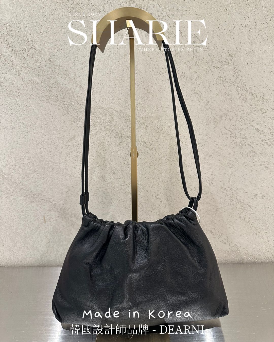 A25 | Lazy Versatile Drawstring Bag 全牛皮索繩袋 | 韓國設計師品牌
