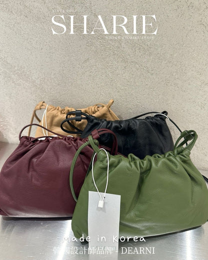 A25 | Lazy Versatile Drawstring Bag 全牛皮索繩袋 | 韓國設計師品牌