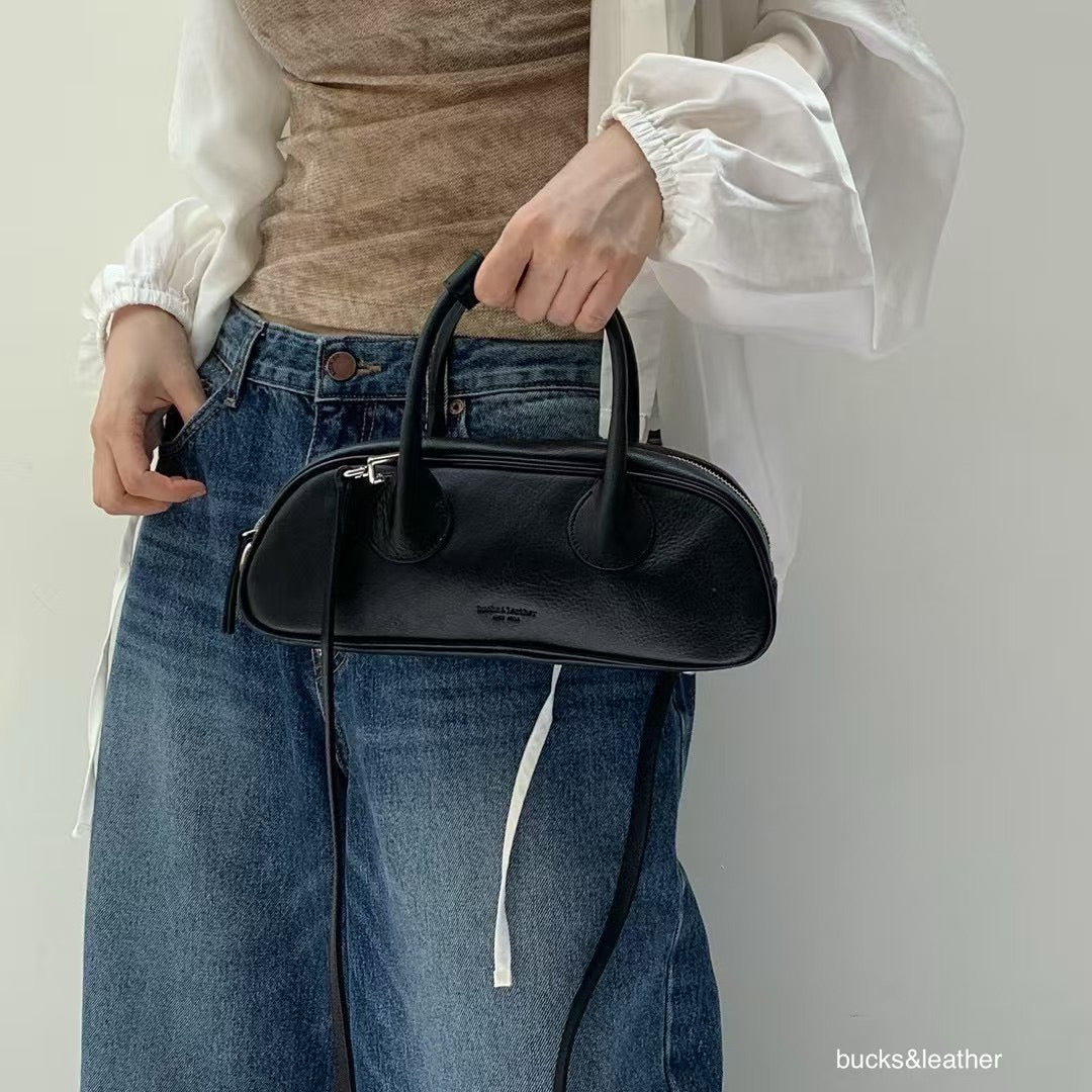 A12 | 牛皮法棍腋下袋 | S | 韓國Bucks and Leather
