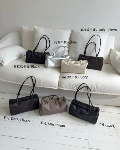 A37 | Brick Shoulder Bag 真皮磁吸方形單肩袋 | 荔枝紋牛皮 | 亮面牛皮 | 羊皮 | 韓國 Bucks and Leather