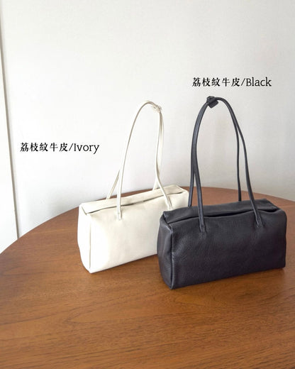 A37 | Brick Shoulder Bag 真皮磁吸方形單肩袋 | 荔枝紋牛皮 | 亮面牛皮 | 羊皮 | 韓國 Bucks and Leather