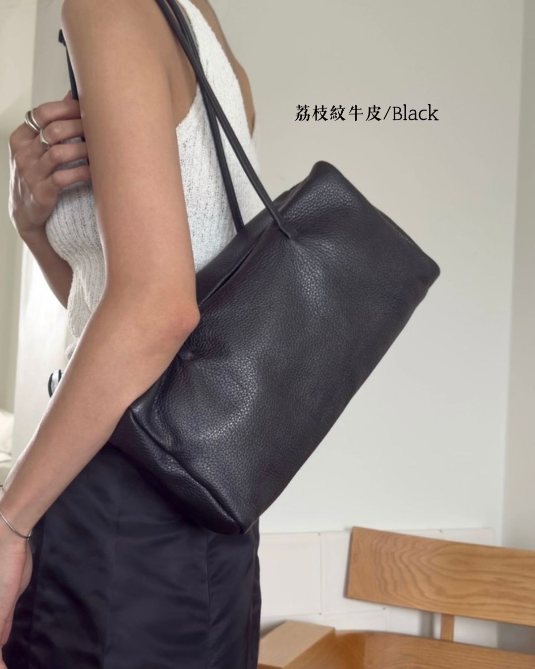 A37 | Brick Shoulder Bag 真皮磁吸方形單肩袋 | 荔枝紋牛皮 | 亮面牛皮 | 羊皮 | 韓國 Bucks and Leather