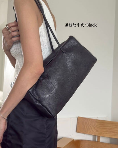A37 | Brick Shoulder Bag 真皮磁吸方形單肩袋 | 荔枝紋牛皮 | 亮面牛皮 | 羊皮 | 韓國 Bucks and Leather
