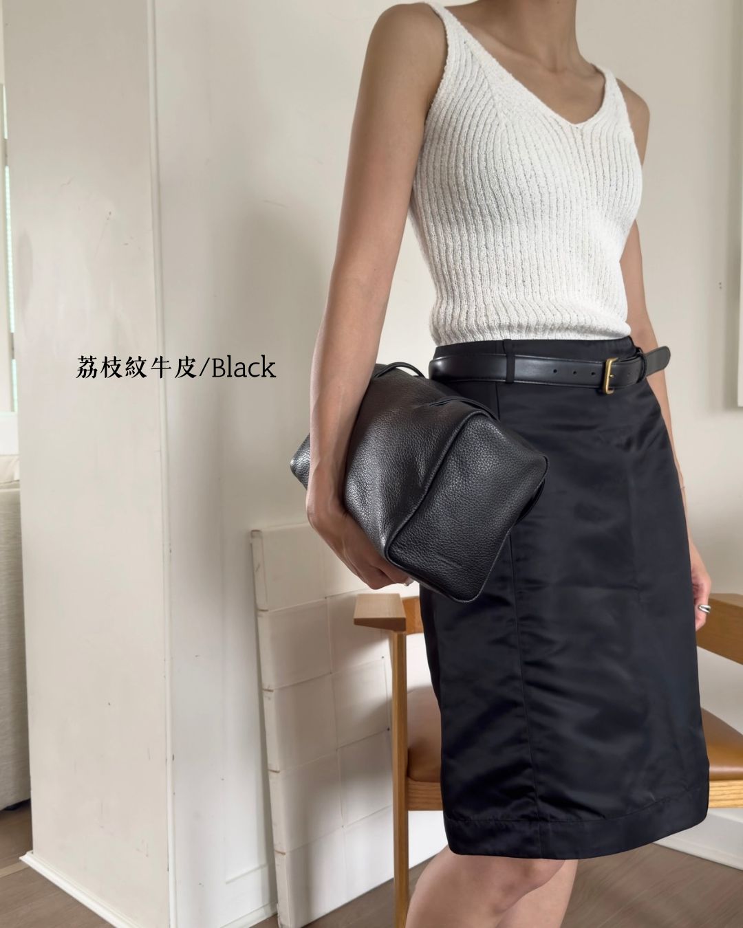 A37 | Brick Shoulder Bag 真皮磁吸方形單肩袋 | 荔枝紋牛皮 | 亮面牛皮 | 羊皮 | 韓國 Bucks and Leather