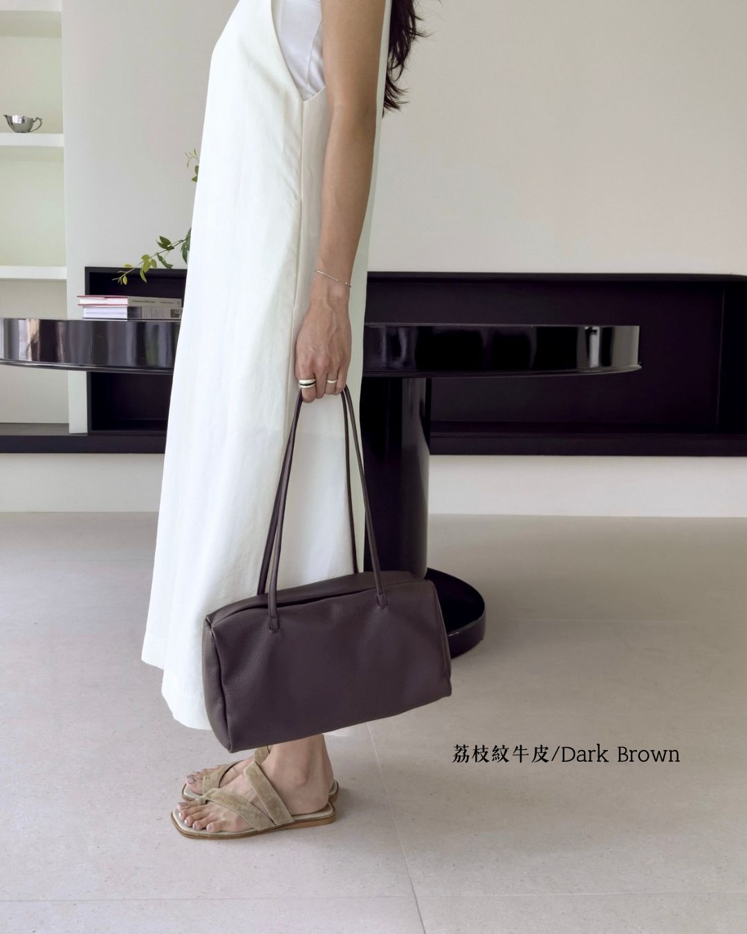 A37 | Brick Shoulder Bag 真皮磁吸方形單肩袋 | 荔枝紋牛皮 | 亮面牛皮 | 羊皮 | 韓國 Bucks and Leather