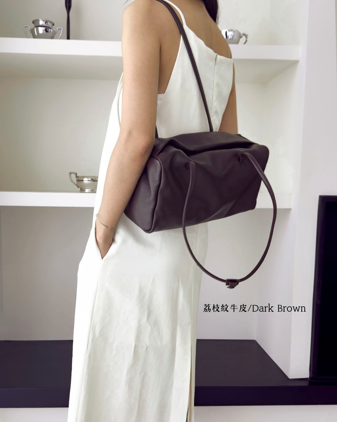 A37 | Brick Shoulder Bag 真皮磁吸方形單肩袋 | 荔枝紋牛皮 | 亮面牛皮 | 羊皮 | 韓國 Bucks and Leather