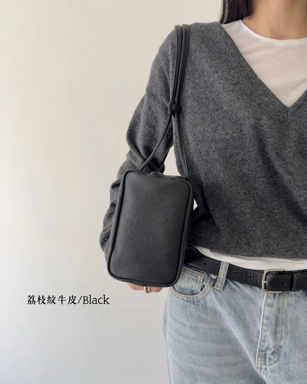 A37 | Brick Shoulder Bag 真皮磁吸方形單肩袋 | 荔枝紋牛皮 | 亮面牛皮 | 羊皮 | 韓國 Bucks and Leather