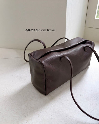 A37 | Brick Shoulder Bag 真皮磁吸方形單肩袋 | 荔枝紋牛皮 | 亮面牛皮 | 羊皮 | 韓國 Bucks and Leather